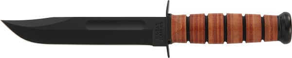 KA-BAR FIGHTING/UTILITY KNIFE - 7" W/LEATHER SHEATH US NAVY — view 1