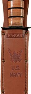 KA-BAR FIGHTING/UTILITY KNIFE - 7" W/LEATHER SHEATH US NAVY — view 2