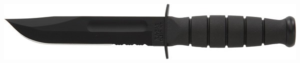 KA-BAR SHORT KA-BAR - 5.25" SERR W/PLASTIC SHEATH — view 1