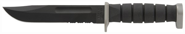 KA-BAR D2 EXTREME KNIFE - 7" SERR W/PLASTIC SHEATH — view 1