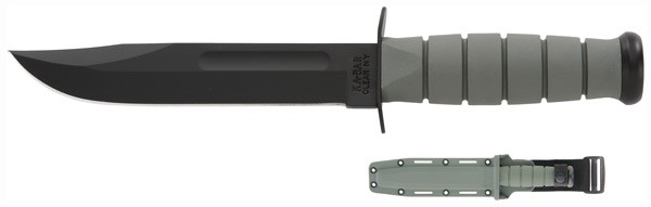 KA-BAR FIGHTING/UTILITY KNIFE - 7" W/PLASTIC SHEATH F-GREEN — view 1