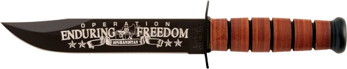 KA-BAR USMC OEF AFGHANISTAN - 7" W/LEATHER SHEATH USMC — view 1