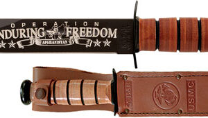 KA-BAR USMC OEF AFGHANISTAN - 7" W/LEATHER SHEATH USMC — view 2