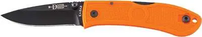 KA-BAR DOZIER HUNTER KNIFE 7.25 OAL 3 IN FOLDER DROP POINT BLADE BLAZE ORANGE G10 GRIPS P/CLIP — view 1