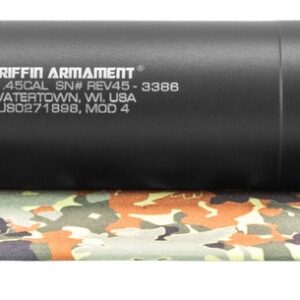 Griffin Armament GAREV45M4-W Revolution 45 Cal 1.375" Black Aluminum/Stainless Steel