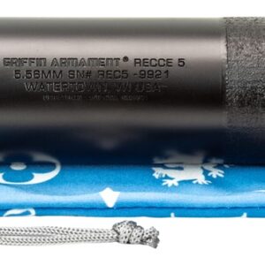 Griffin Armament GAREC5AM-W 5 RECCE 5.56mm 1.50" Black Stainless Steel 1/2"x28