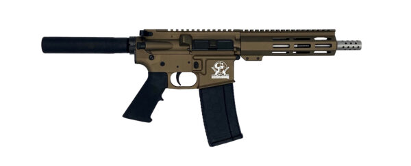 Great Lakes Firearms GL15223SSPBRZ AR-15 Pistol 223 Wylde 30+1 7.50" Stainless Barrel, Bronze Rec, 7" M-LOK Handguard, Buffer Tube (No Brace), Black A2 Grip — view 1