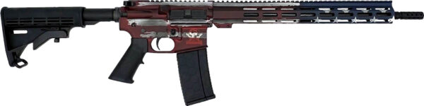 GLFA AR15 BATTLEWORN 223 WYLDE - 16" NIT BBL AMERICAN FLAG — view 1