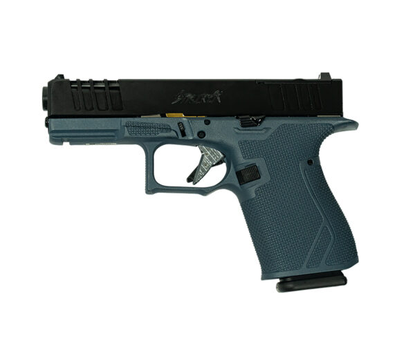 Great Lakes Firearms GL19BLU Striker  9mm 15+1 4" Front/Rear Serrations Cerakote Blue Titanium — view 1