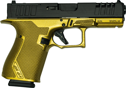 GLFA 19 STRIKER 9MM 4" 15 SHOT - BLACK SLIDE GALAXY GOLD FRAME — view 1