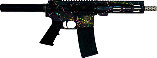 GLFA AR15 PISTOL 223 WYLDE - 7.5" S/S BBL SPLATTER BLACK — view 1