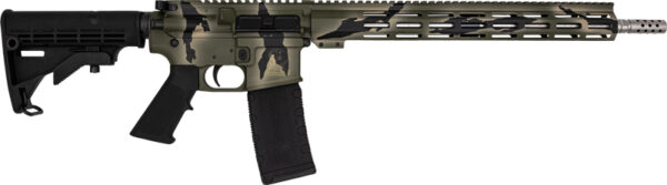 GLFA AR15 RIFLE 223 WYLDE - 16" S/S BBL PURSUIT GREEN CAMO — view 1