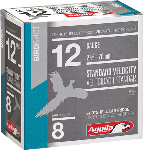 AGUILA SHOTSHELL 12GA 2.75" - 1-1/8OZ #8 250RD CASE LOT — view 1