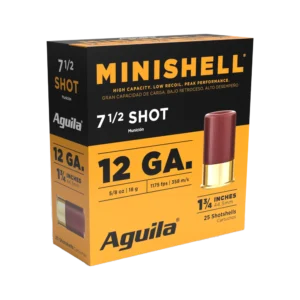 AGUILA MINISHELLS AMO 12GA 1-3/4" 5/8OZ 1175 FPS #7.5 25RD 1175FPS (10 BOXES PER CASE)