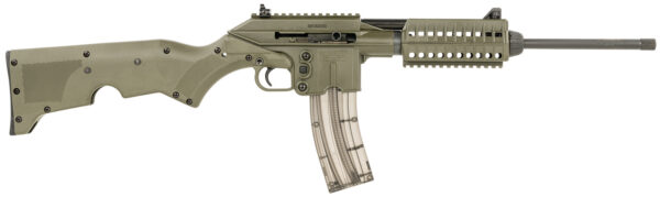 Kel-Tec SU22CAGRN SU22  Full Size 22 LR 26+1 16.10" Black Threaded Barrel, OD Green Picatinny Rail Polymer Receiver, OD Green Synthetic w/Storage Compartment Stock — view 1