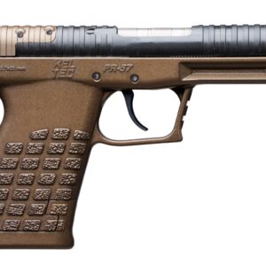 Kel-Tec PR57BBRZ PR-5.7  Compact Frame 5.7x28mm 20+1 4" Stainless Steel Rotary Barrel, Black Optic Ready/Serrated Slide, Burnt Bronze Frame & Textured Grip