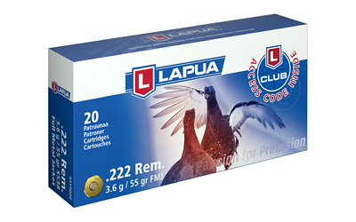 LAPUA 222 REM 55GR FMJ 20/600 — view 1