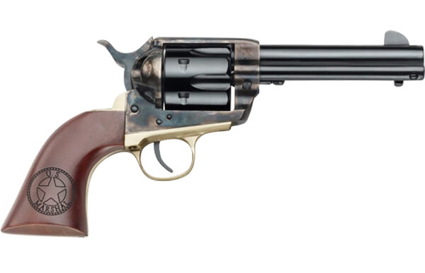 Pietta HF45USM434/COMB 1873 Great Western II U.S. Marshal 45 Colt (Long Colt) 6rd 4.75" Blued Steel Barrel & Cylinder Blued Steel Frame, Walnut Engraved Grip, Exposed Hammer, Includes 45 ACP Cylinder — view 1