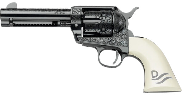 Pietta GW45RR434NMUI Great Western II Red River 45 Colt (Long Colt) 4.75" Ultra Ivory Engraved Grip — view 1