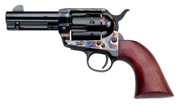 Pietta SA733024ML 1873  9mm Luger 6 Shot 3.50" Blued Steel Barrel, Blued Cylinder, Color Case Hardened Steel Frame, Walnut Grip — view 1