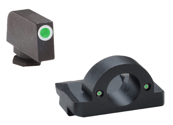 AmeriGlo GL126 Ghost Ring Sight Set for Glock  Green Tritium White Outline Front Sight-Green Tritium Rear Sight — view 1