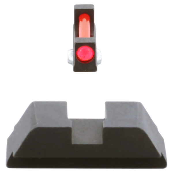 AmeriGlo GFT113 Range Series Sight Set for Glock  Red Fiber Optic Front Sight-Black Rear Sight — view 1