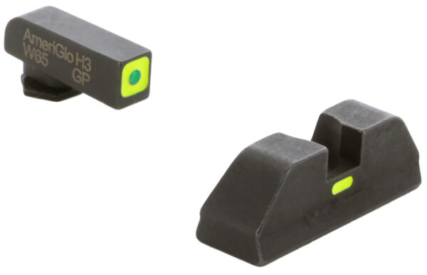 AmeriGlo GL614 CAP Sight Set for Glock  Green Tritium LumiGreen Outline Front Sight-LumiGreen Bar Rear Sight — view 1