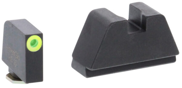 AmeriGlo GL681 Optic Compatible Sight Set for Glock  2XL Tall Green Tritium LumiGreen Outline Front Sight-Black Rear Sight — view 1