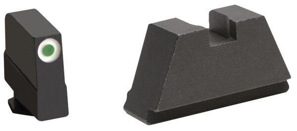 AmeriGlo GL491 Optic Compatible Sight Set for Glock  3XL Tall Green Tritium White Outline Front Sight-Black Rear Sight — view 1