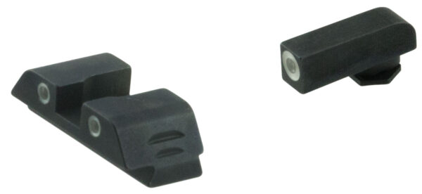 AmeriGlo GL5113 Classic Tritium Sight Set for Glock  Green Tritium White Outline Front Sight-Green Tritium White Outline Rear Sight — view 1