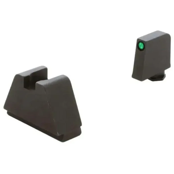 AMERIGLO GLOCK SIGHT 4XL TALL GREEN TRITIUM BLACK OUTLINE .385" FRONT FLAT BLACK .480" REAR — view 1