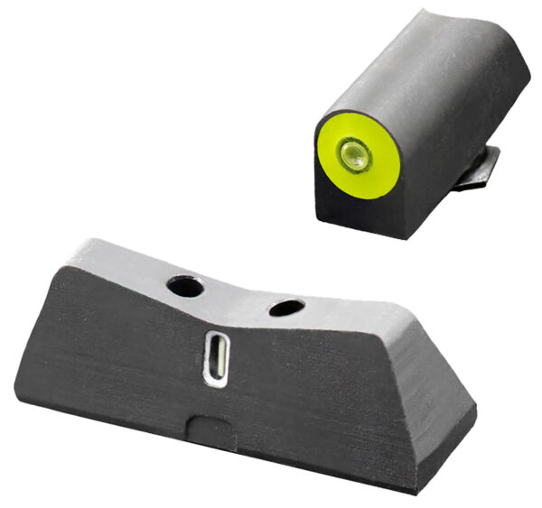 XS Sights GL0011S5Y DXT2 Big Dot Night Sights fits Glock  Black | Green Tritium Yellow Outline Front Sight Green Tritium White Outline Bar Rear Sight — view 1