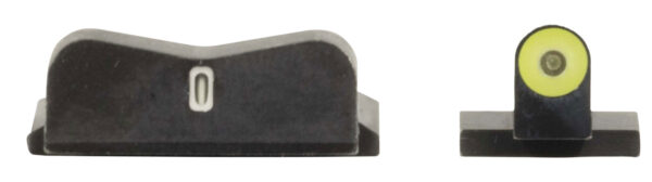 XS Sights SW0030S5Y DXT2 Big Dot Night Sights- Smith and Wesson  Black | Green Tritium Yellow Outline Front Sight Green Tritium White Outline Bar Rear Sight — view 1