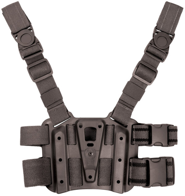 Blackhawk 432000PBK Tactical Holster Platform Black Carbon Fiber Leg Mount Fits Blackhawk Concealment/Duty Holsters — view 1