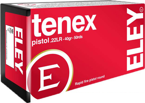 ELEY TENEX PISTOL 22LR 40GR - ROUND NOSE 50RD 100BX/CS — view 1