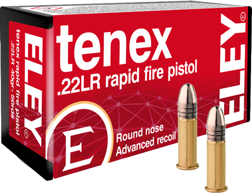 ELEY TENEX RAPID FIRE PISTOL - 22LR 40GR RN 50RD 100BX/CS — view 1