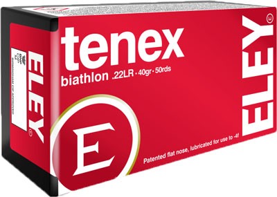 ELEY TENEX BIATHLON 22LR 40GR - FLAT NOSE 50RD 100BX/CS — view 1