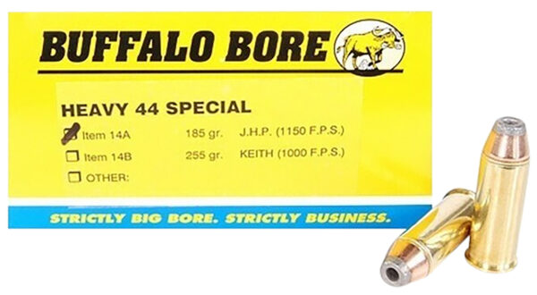 Buffalo Bore Ammunition 14A20 Heavy Strictly Business 44S&W Spl 180gr Jacket Hollow Point 20 Per Box/12 Case — view 1