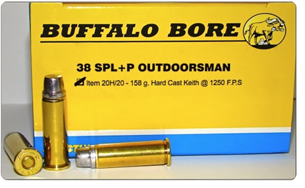 Buffalo Bore Ammunition 20H20 Outdoorsman Strictly Business 38Special +P 158gr Hard Cast 20 Per Box/12 Case — view 1