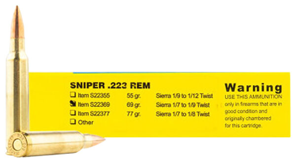 Buffalo Bore Ammunition S2236920 Sniper Strictly Business 223Rem 69gr Hollow Point Boat Tail 20 Per Box/12 Case — view 1