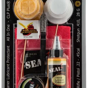 SEAL 1 RIFLE/PISTOL CLEANING KIT W/ ASST PATCHES CLOTH PASTE LIQUID BRUSH SWABSSATURATED WIPES