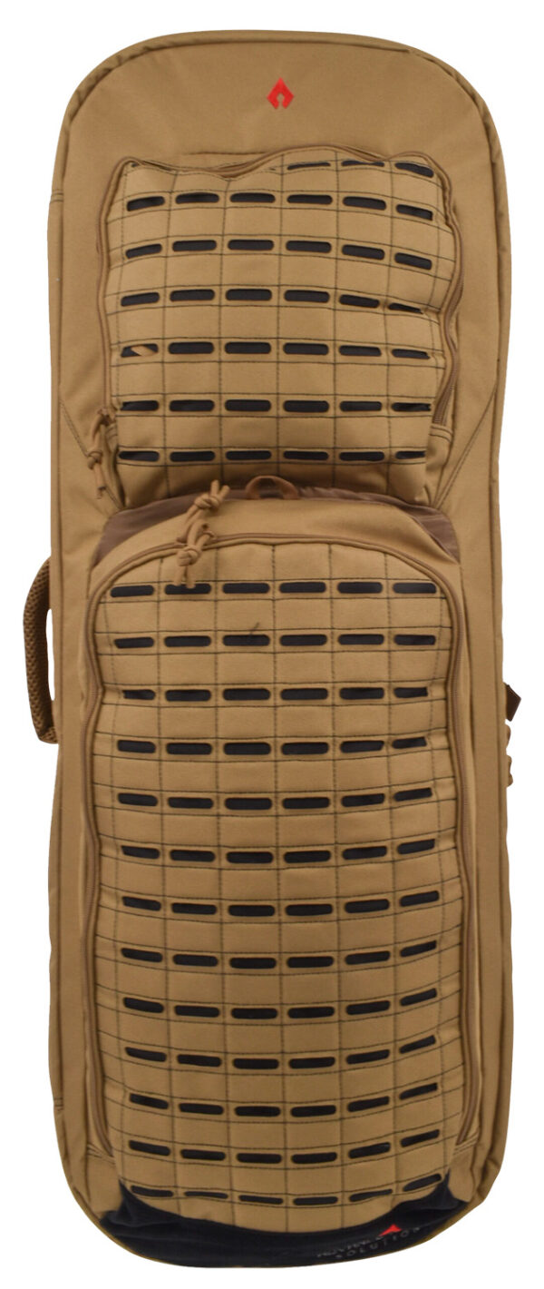 Advance Warrior Solutions FR28RBPTN/BL Frame  28" L Backpack with Side Handle, Tan Polyester for Tactical Rifle, Molle Front — view 1