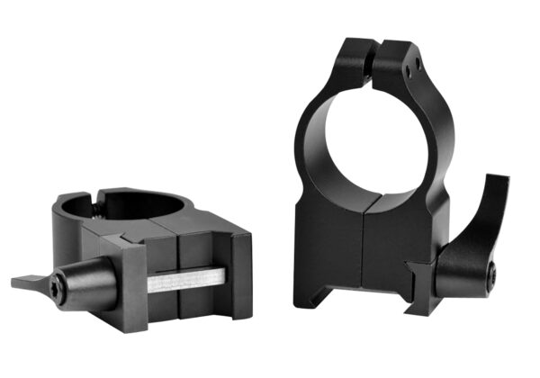 Warne 203LM Vertical Rings Maxima Matte Black 1" Extra High Quick Detach 0 MOA — view 1
