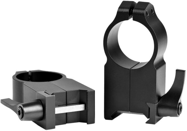 Warne 204LM Vertical Rings Maxima Matte Black 1" Ultra High Quick Detach 0 MOA — view 1