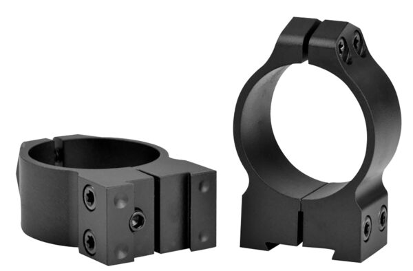 Warne 14B1M Maxima  Matte Black Steel 30mm Tube Medium Vertical Split Dovetail, 0 MOA Fits CZ 527 — view 1