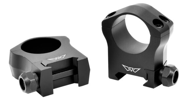 Warne 7202M Scope Rings Mountain Tech Matte Black 1" High 0 MOA — view 1