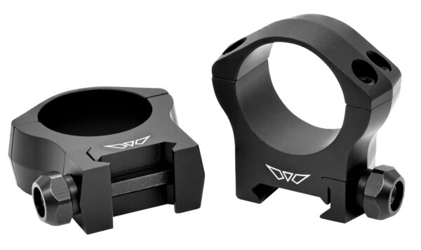 Warne 7214M Scope Rings Mountain Tech Matte Black 30mm Medium 0 MOA — view 1