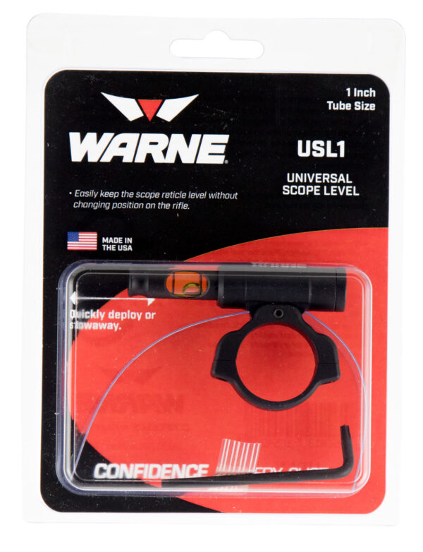 Warne USL1 Universal Scope Level  1" Tube Diameter Universal Aluminum Black — view 1