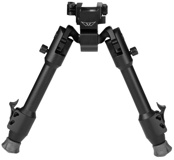 Warne 7901M Skyline Precision Bipod  made of Matte Black Aluminum with Picatinny Rail Attachment Type, Rapid Leg Deployment, 22 Degree Cant, 44 Degree Pan & 6.90-9.10" Vertical Adjustment — view 1