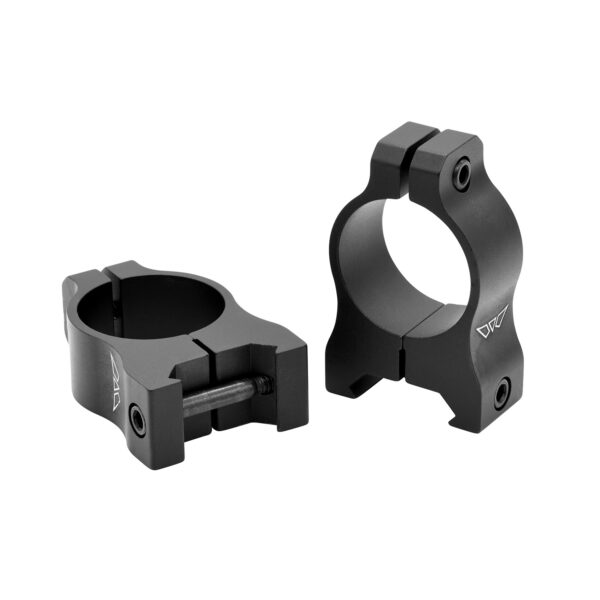 Warne V401M Scope Rings Vapor Matte Black 1" Medium 0 MOA — view 1